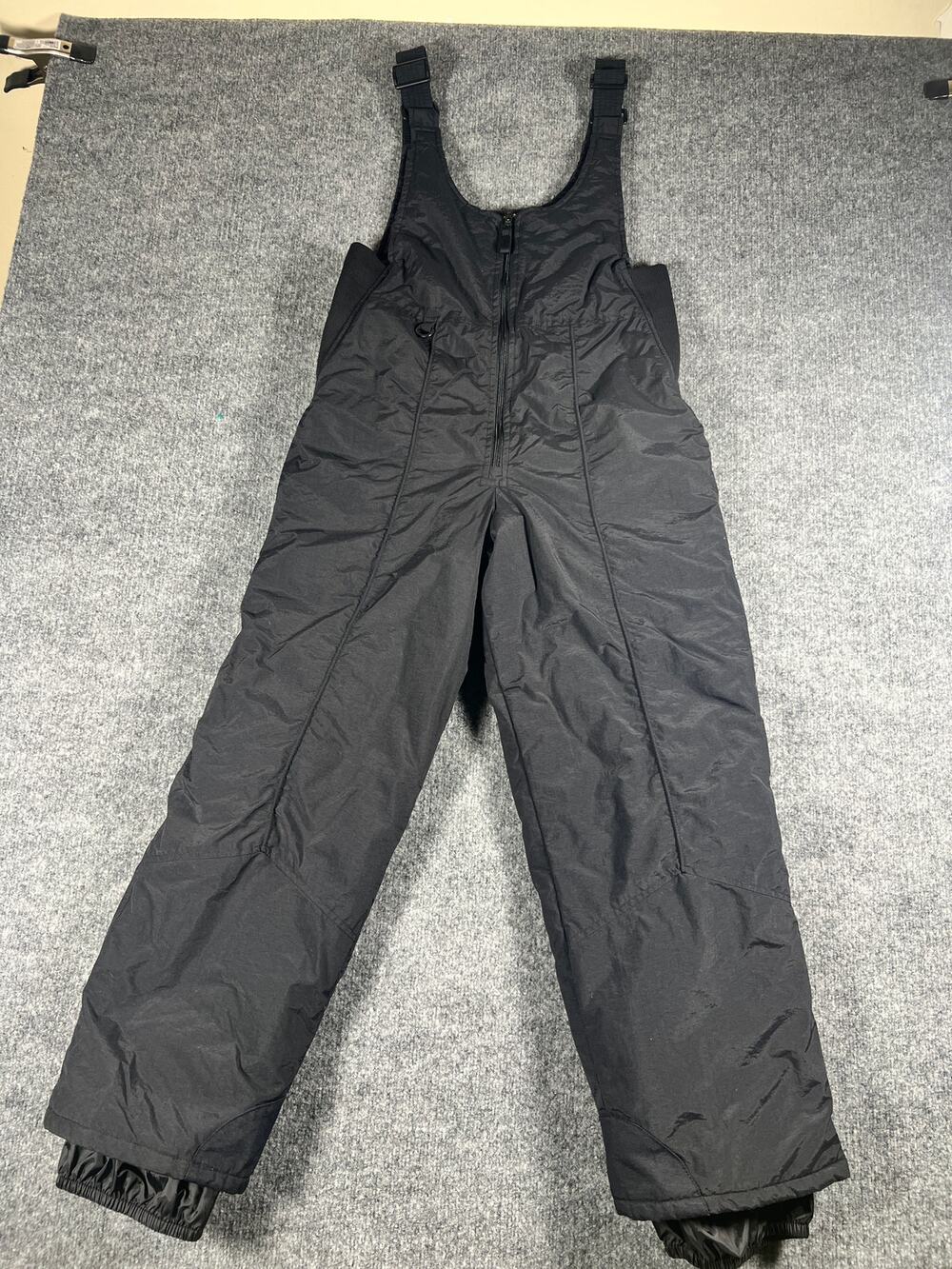 Vintage HEAD Ski Bib Snow Pants M Black Insulated Nylon Snowboard Overalls